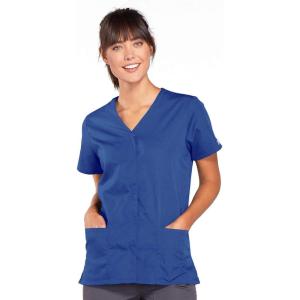 Scrubs for Women Workwear Originals Snap Front Top 4770(Royal)