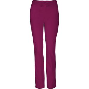 Workwear Core Stretch Women Scrubs Pant Mid Rise Straight Leg Drawstring 4203(Wine)