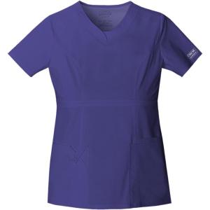 Workwear Core Stretch Women Scrubs Top V-Neck 24703(Grape)