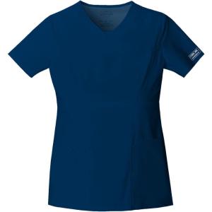 Workwear Core Stretch Women Scrubs Top V-Neck 24703(Navy)