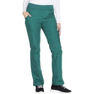 Workwear Originals Women Scrubs Pant Mid Rise Straight Leg Pull-on Cargo WW210(Hunter)