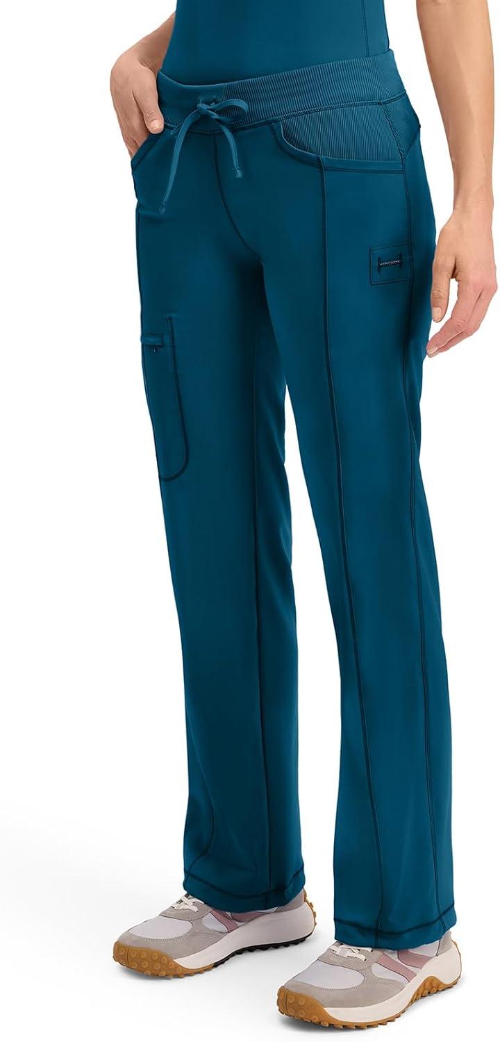 imageCherokee Infinity Women Scrubs Pant Low Rise Straight Leg Drawstring 1123ACaribbean Blue