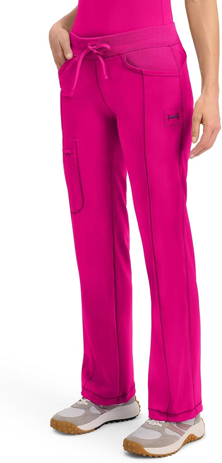 imageCherokee Infinity Women Scrubs Pant Low Rise Straight Leg Drawstring 1123ACarmine Pink