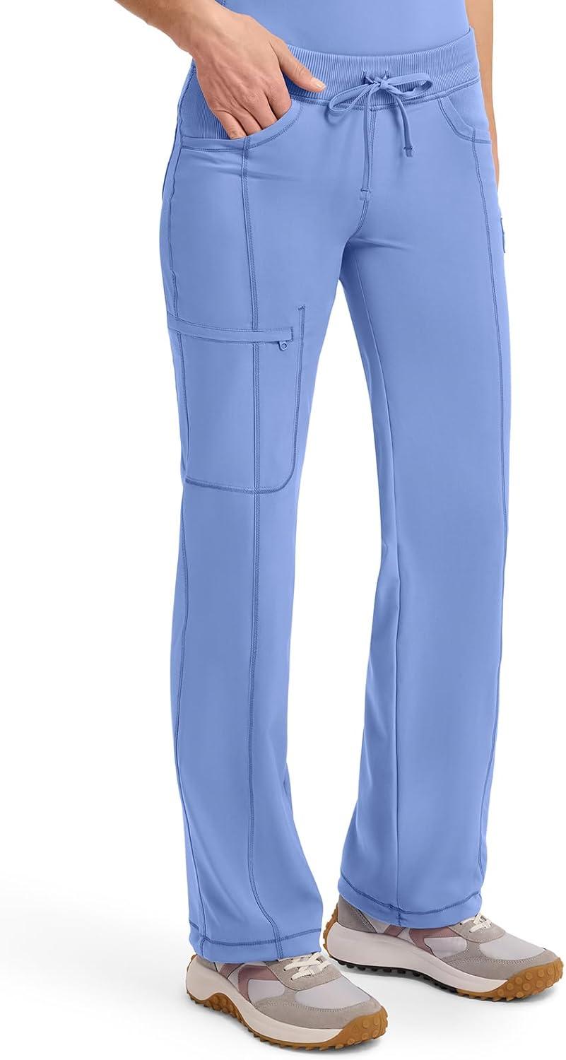 imageCherokee Infinity Women Scrubs Pant Low Rise Straight Leg Drawstring 1123ACiel