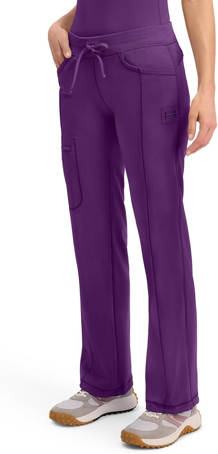 imageCherokee Infinity Women Scrubs Pant Low Rise Straight Leg Drawstring 1123AEggplant
