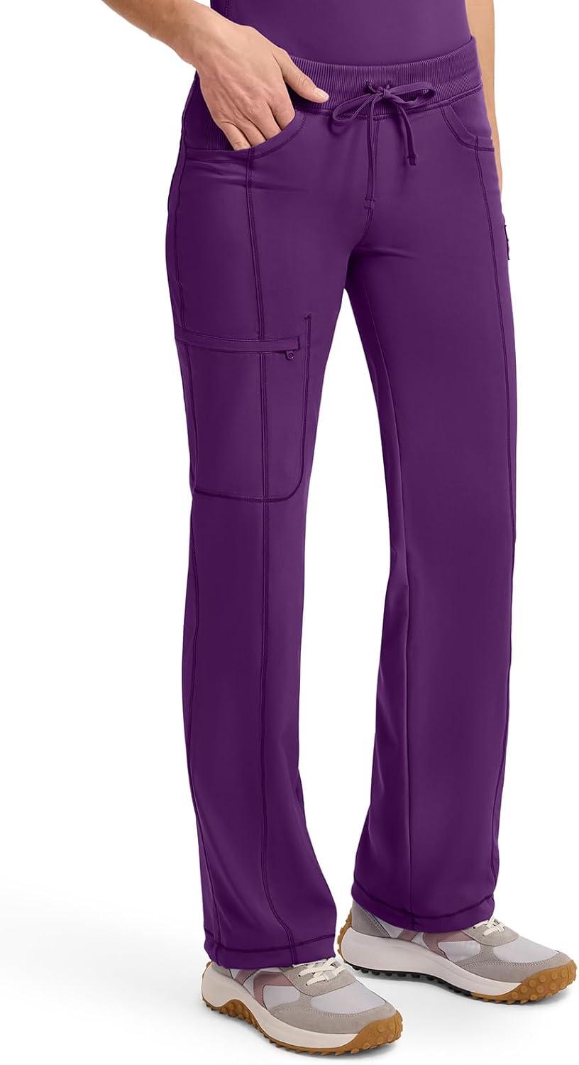 imageCherokee Infinity Women Scrubs Pant Low Rise Straight Leg Drawstring 1123AEggplant