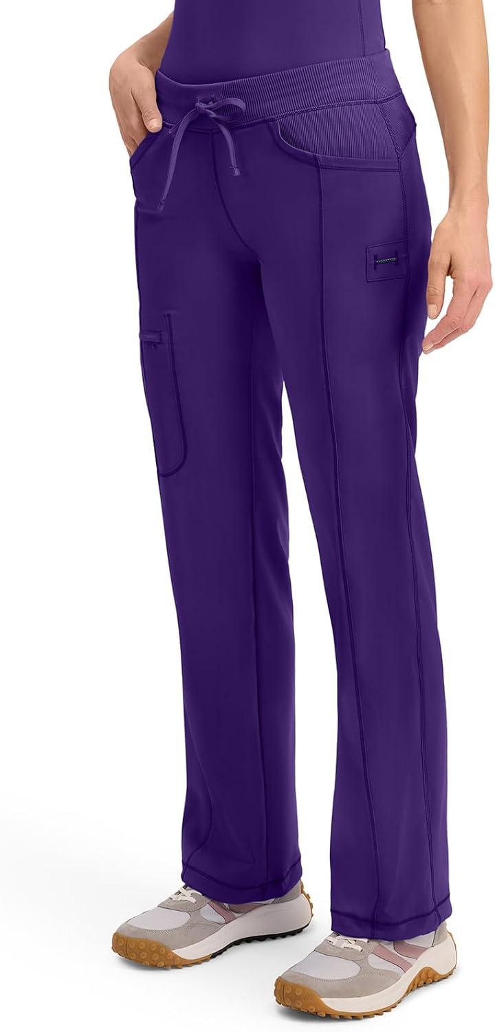 imageCherokee Infinity Women Scrubs Pant Low Rise Straight Leg Drawstring 1123AGrape