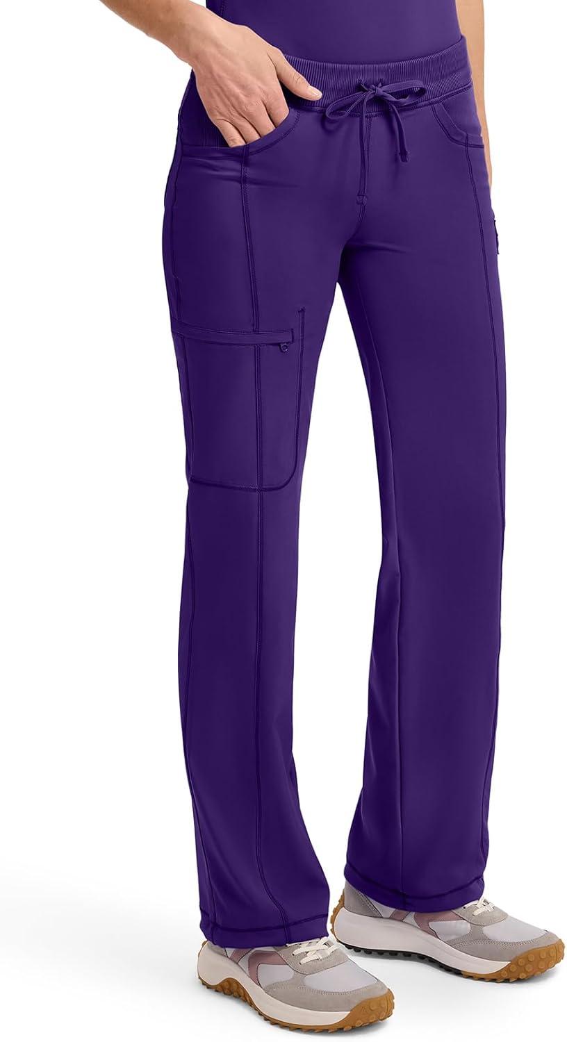 imageCherokee Infinity Women Scrubs Pant Low Rise Straight Leg Drawstring 1123AGrape