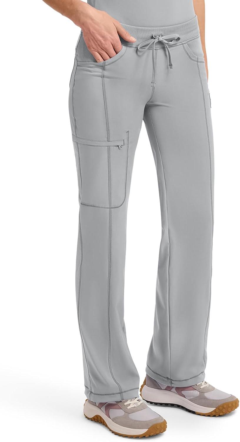 imageCherokee Infinity Women Scrubs Pant Low Rise Straight Leg Drawstring 1123AGrey