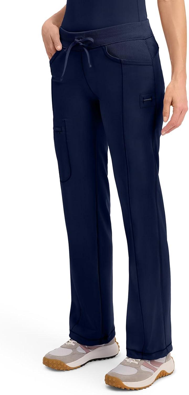 imageCherokee Infinity Women Scrubs Pant Low Rise Straight Leg Drawstring 1123ANavy