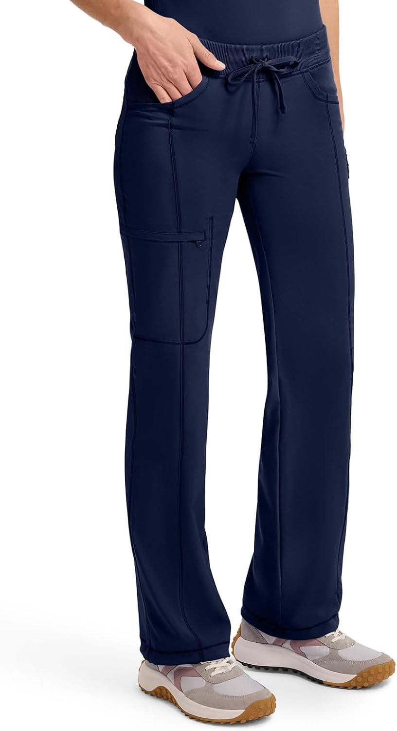 imageCherokee Infinity Women Scrubs Pant Low Rise Straight Leg Drawstring 1123ANavy