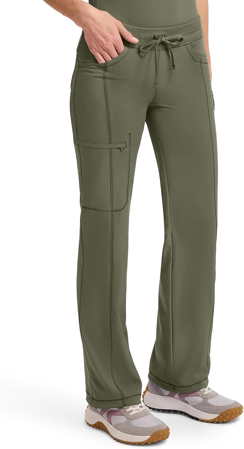 imageCherokee Infinity Women Scrubs Pant Low Rise Straight Leg Drawstring 1123AOlive