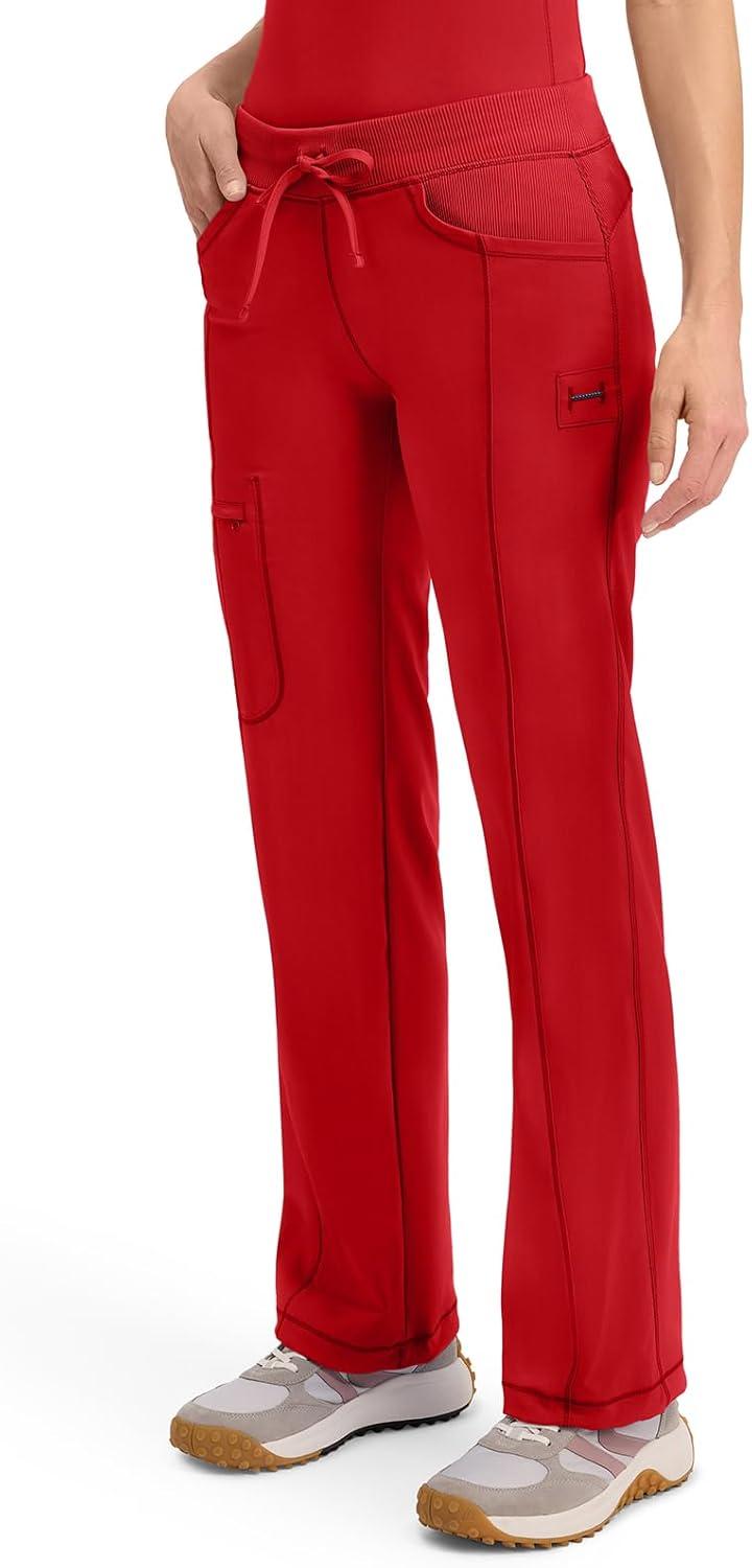 imageCherokee Infinity Women Scrubs Pant Low Rise Straight Leg Drawstring 1123ARed