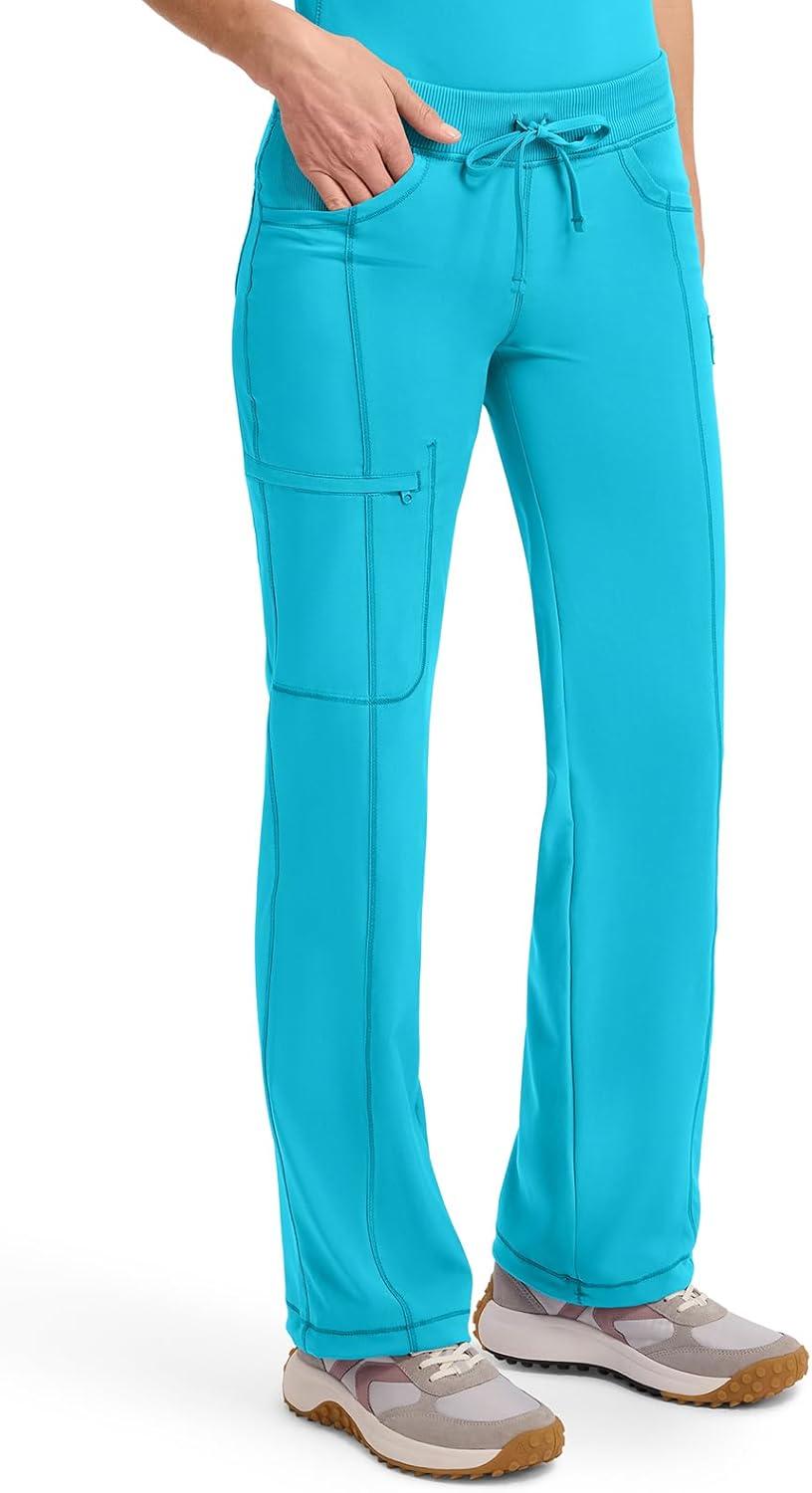imageCherokee Infinity Women Scrubs Pant Low Rise Straight Leg Drawstring 1123ATurquoise