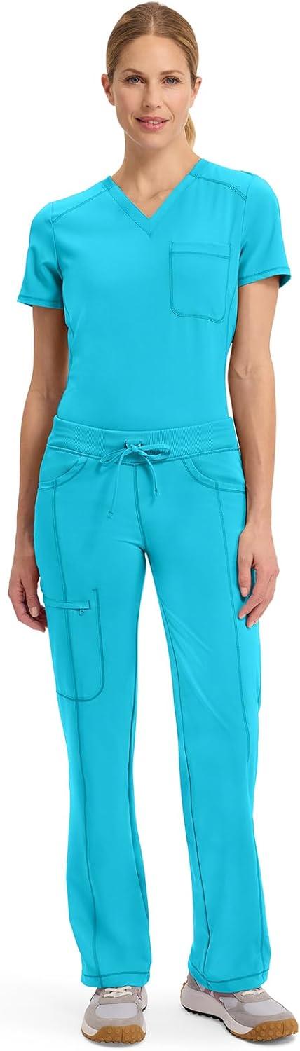 imageCherokee Infinity Women Scrubs Pant Low Rise Straight Leg Drawstring 1123ATurquoise