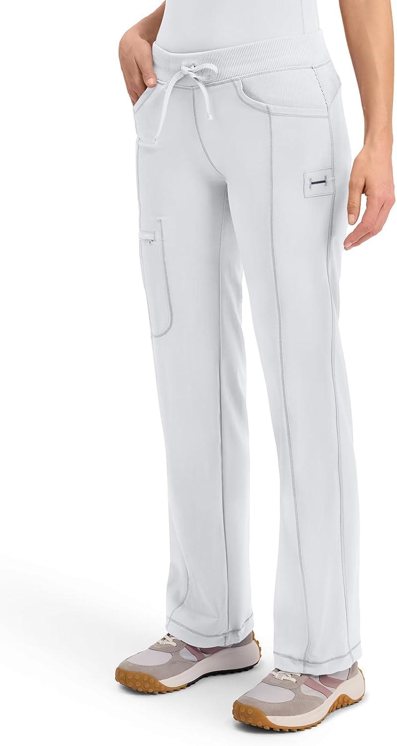 imageCherokee Infinity Women Scrubs Pant Low Rise Straight Leg Drawstring 1123AWhite