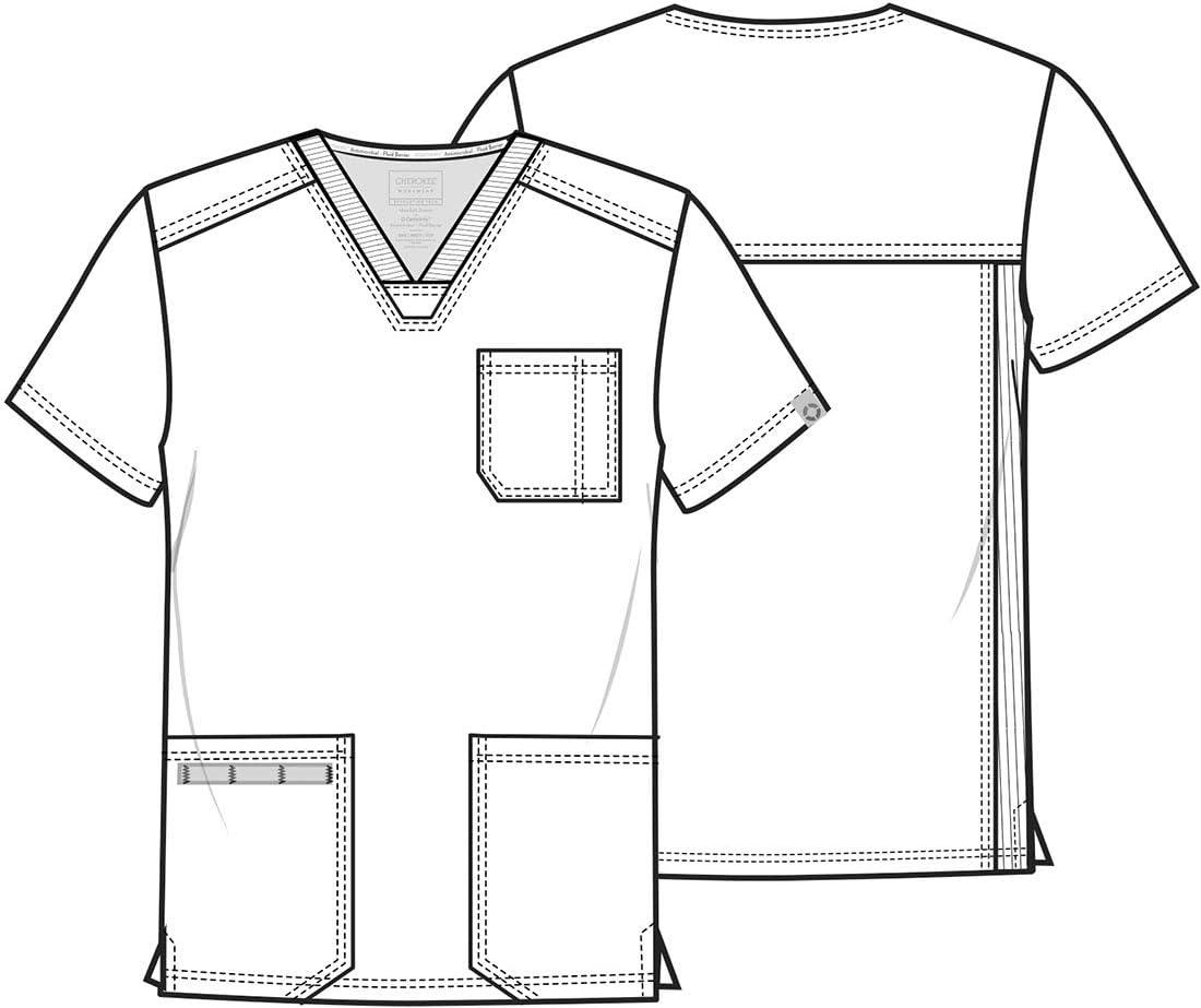 imageCherokee Men Scrubs Top Workwear Revolution Tech VNeck WW760ABWine
