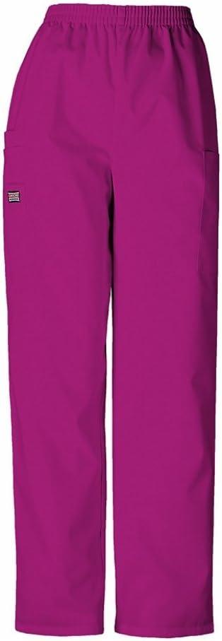 imageCherokee Scrubs for Women Cargo Pant Natural Rise Tapered PullOn Bottom with 4 Pockets Fade Resistant Fabric 4200Azalea