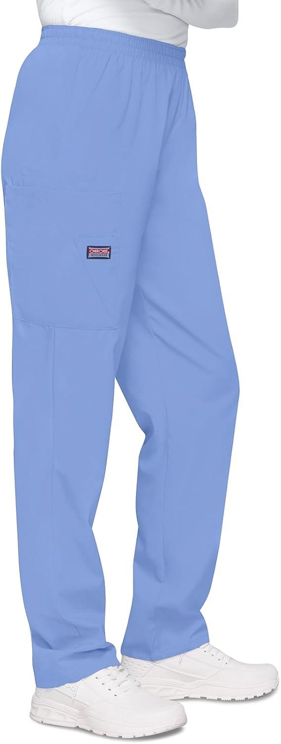 imageCherokee Scrubs for Women Cargo Pant Natural Rise Tapered PullOn Bottom with 4 Pockets Fade Resistant Fabric 4200Ciel