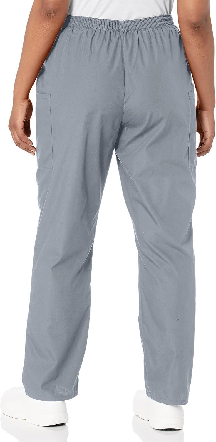 imageCherokee Scrubs for Women Cargo Pant Natural Rise Tapered PullOn Bottom with 4 Pockets Fade Resistant Fabric 4200Grey