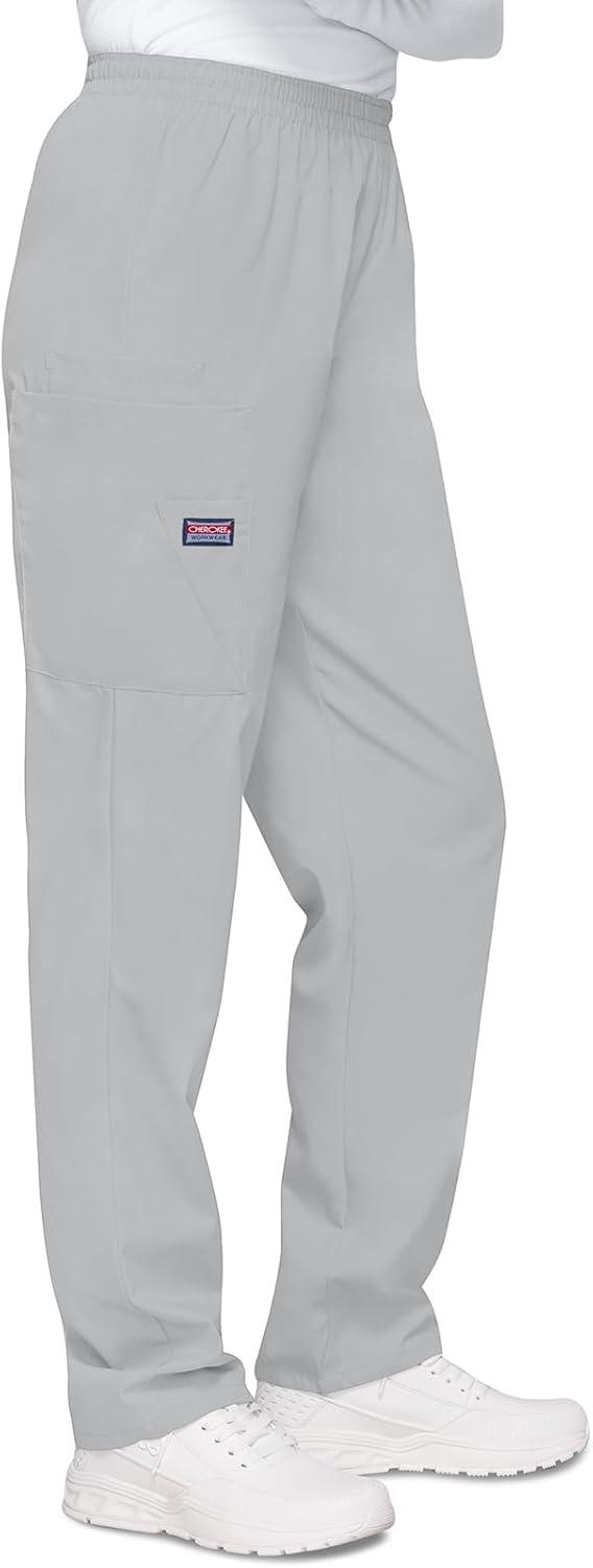 imageCherokee Scrubs for Women Cargo Pant Natural Rise Tapered PullOn Bottom with 4 Pockets Fade Resistant Fabric 4200Grey