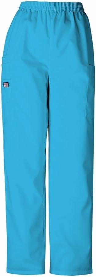 imageCherokee Scrubs for Women Cargo Pant Natural Rise Tapered PullOn Bottom with 4 Pockets Fade Resistant Fabric 4200Maliblue