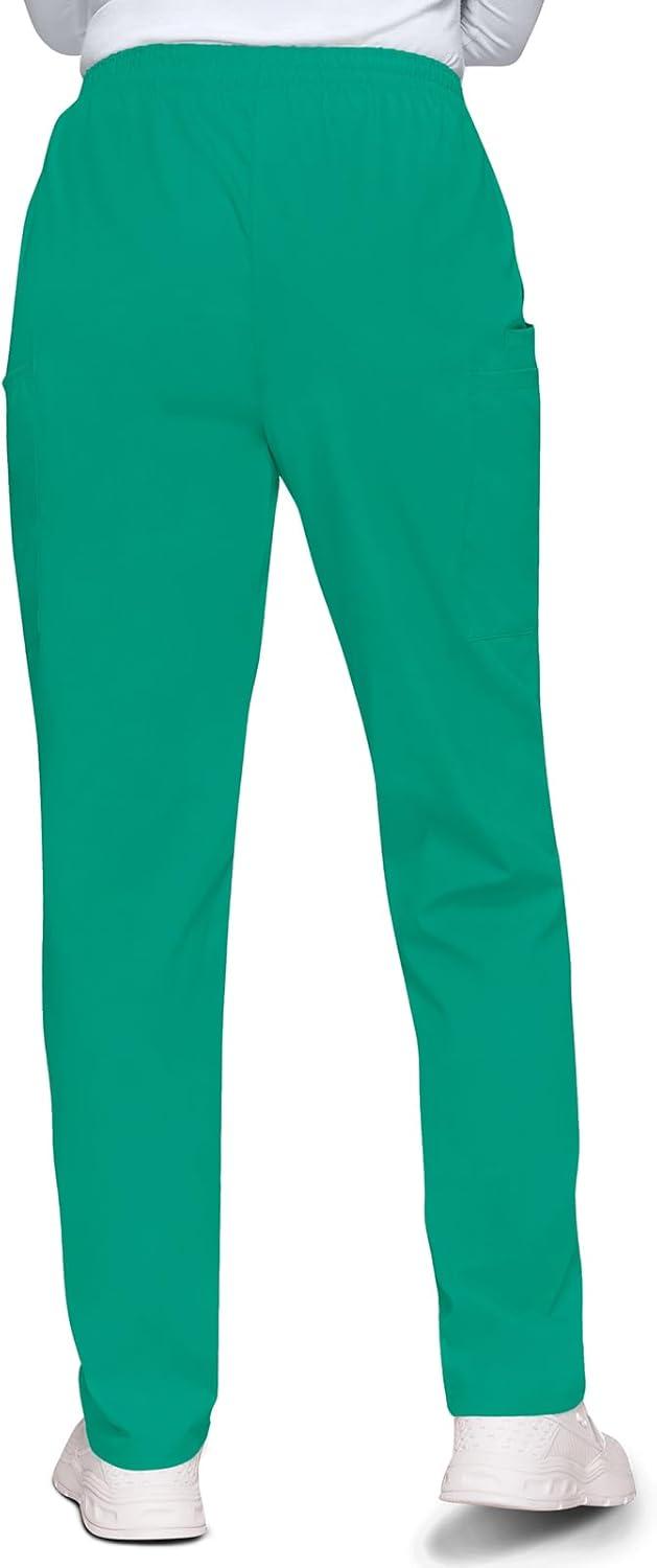 imageCherokee Scrubs for Women Cargo Pant Natural Rise Tapered PullOn Bottom with 4 Pockets Fade Resistant Fabric 4200Surgical Green