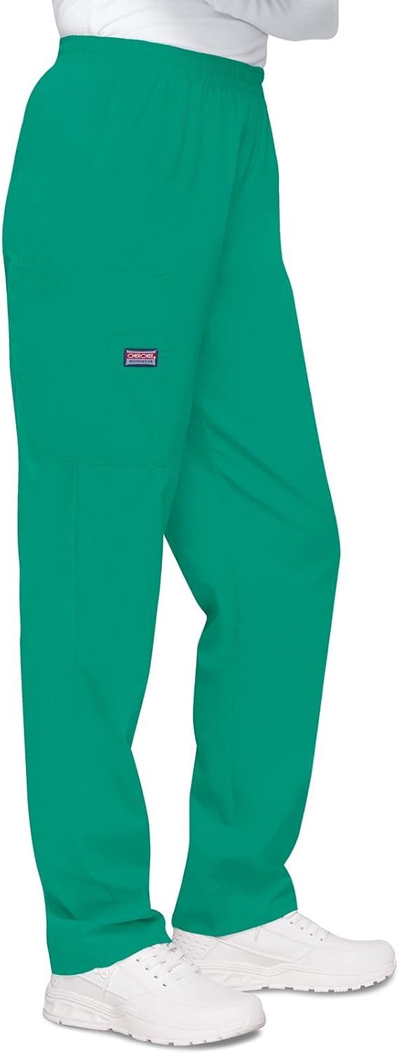 imageCherokee Scrubs for Women Cargo Pant Natural Rise Tapered PullOn Bottom with 4 Pockets Fade Resistant Fabric 4200Surgical Green