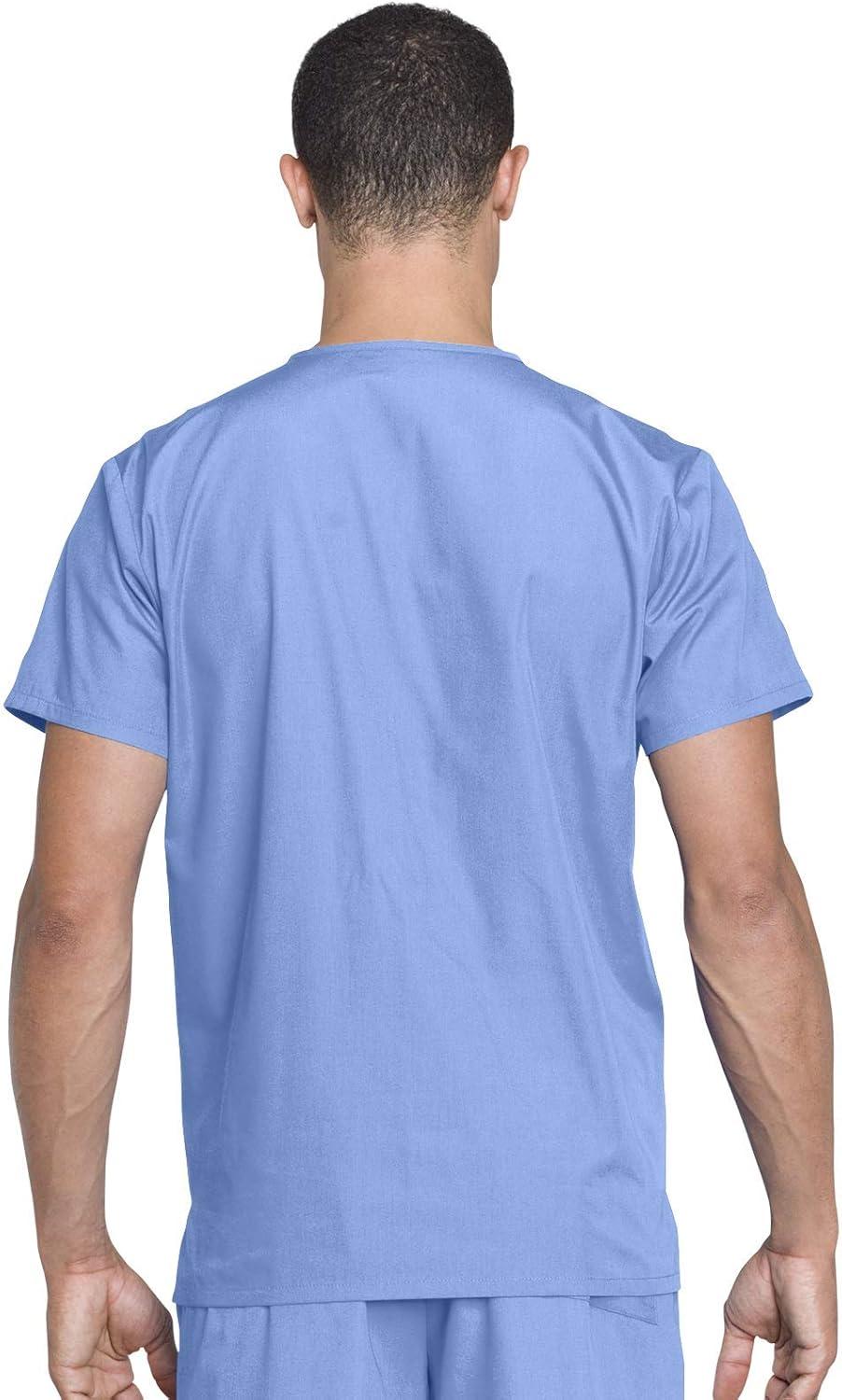 imageCherokee Unisex Scrub Set for Men amp Women VNeck Top amp Drawstring Pant Medical Uniform 3 Pockets Durable Easy Care WW530CBlue