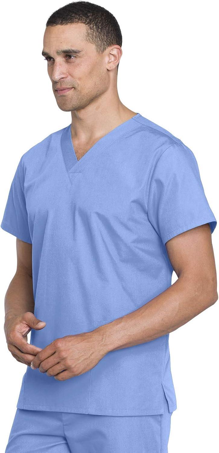 imageCherokee Unisex Scrub Set for Men amp Women VNeck Top amp Drawstring Pant Medical Uniform 3 Pockets Durable Easy Care WW530CBlue