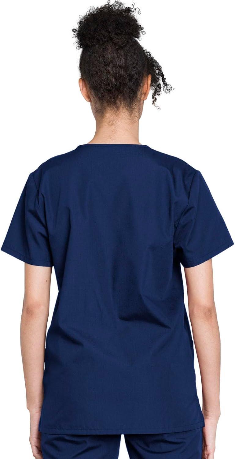 imageCherokee Unisex Scrub Set for Men amp Women VNeck Top amp Drawstring Pant Medical Uniform 3 Pockets Durable Easy Care WW530CNavy