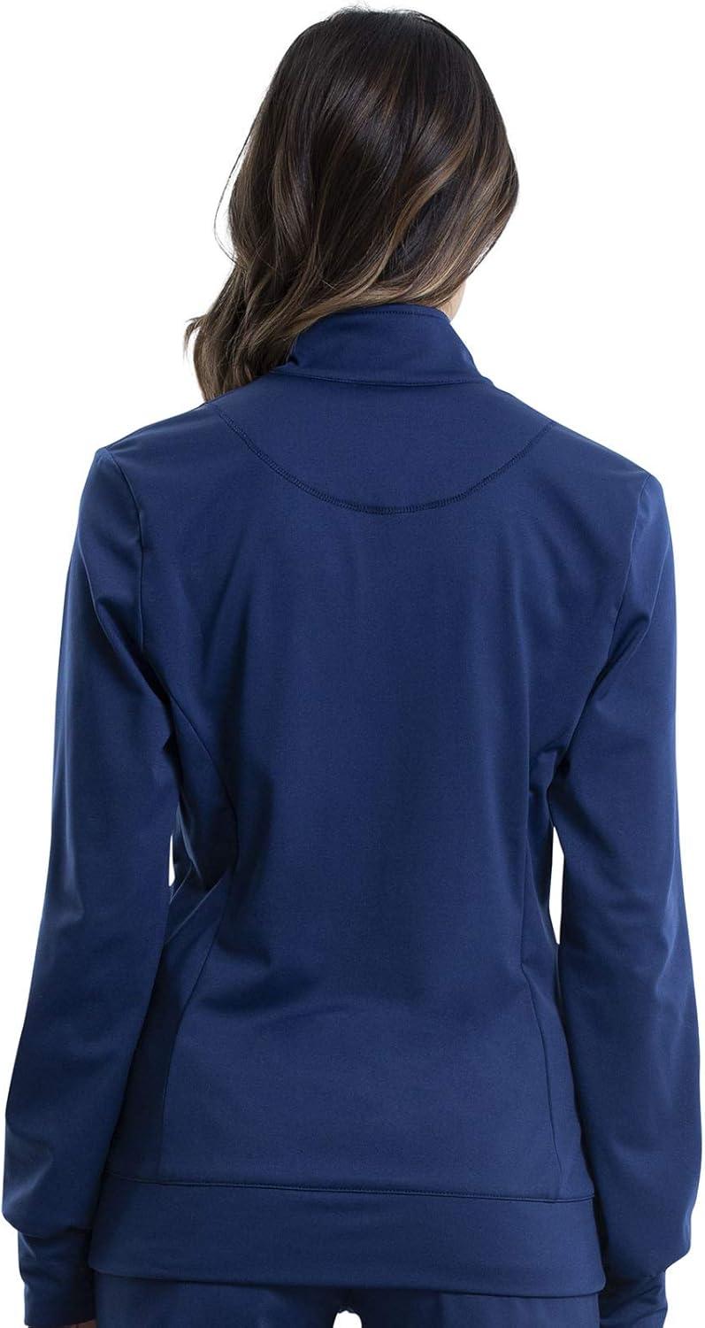imageCherokee Women Warm Up Scrubs Jacket Workwear Revolution Zip Front Knit WW371