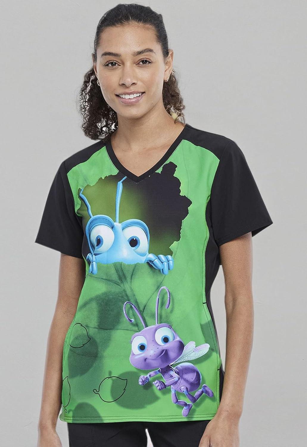 imageTooniforms Women Scrubs Top VNeck TF637Flik and Dot