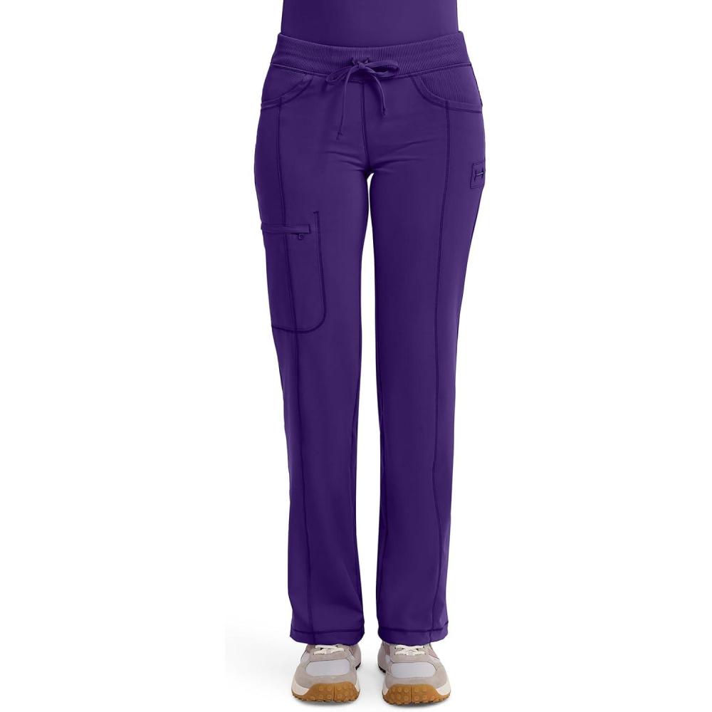 imageCherokee Infinity Women Scrubs Pant Low Rise Straight Leg Drawstring 1123AGrape