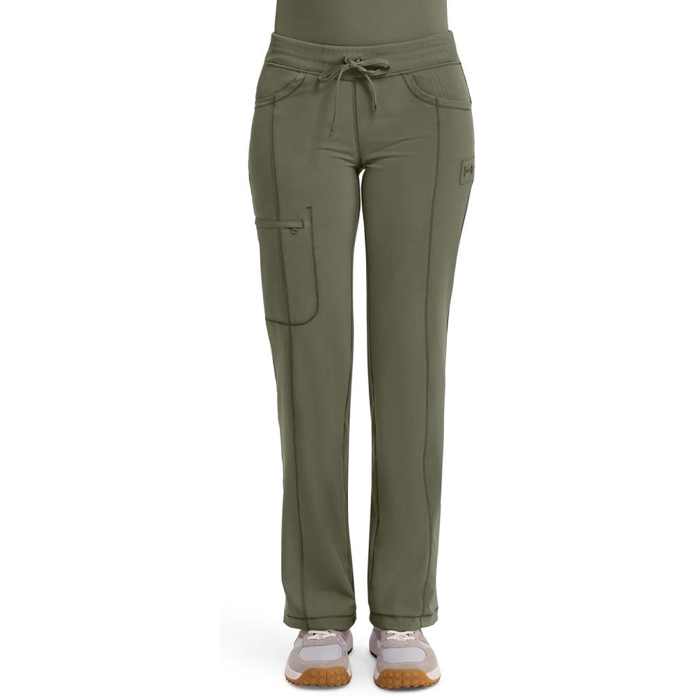 imageCherokee Infinity Women Scrubs Pant Low Rise Straight Leg Drawstring 1123AOlive