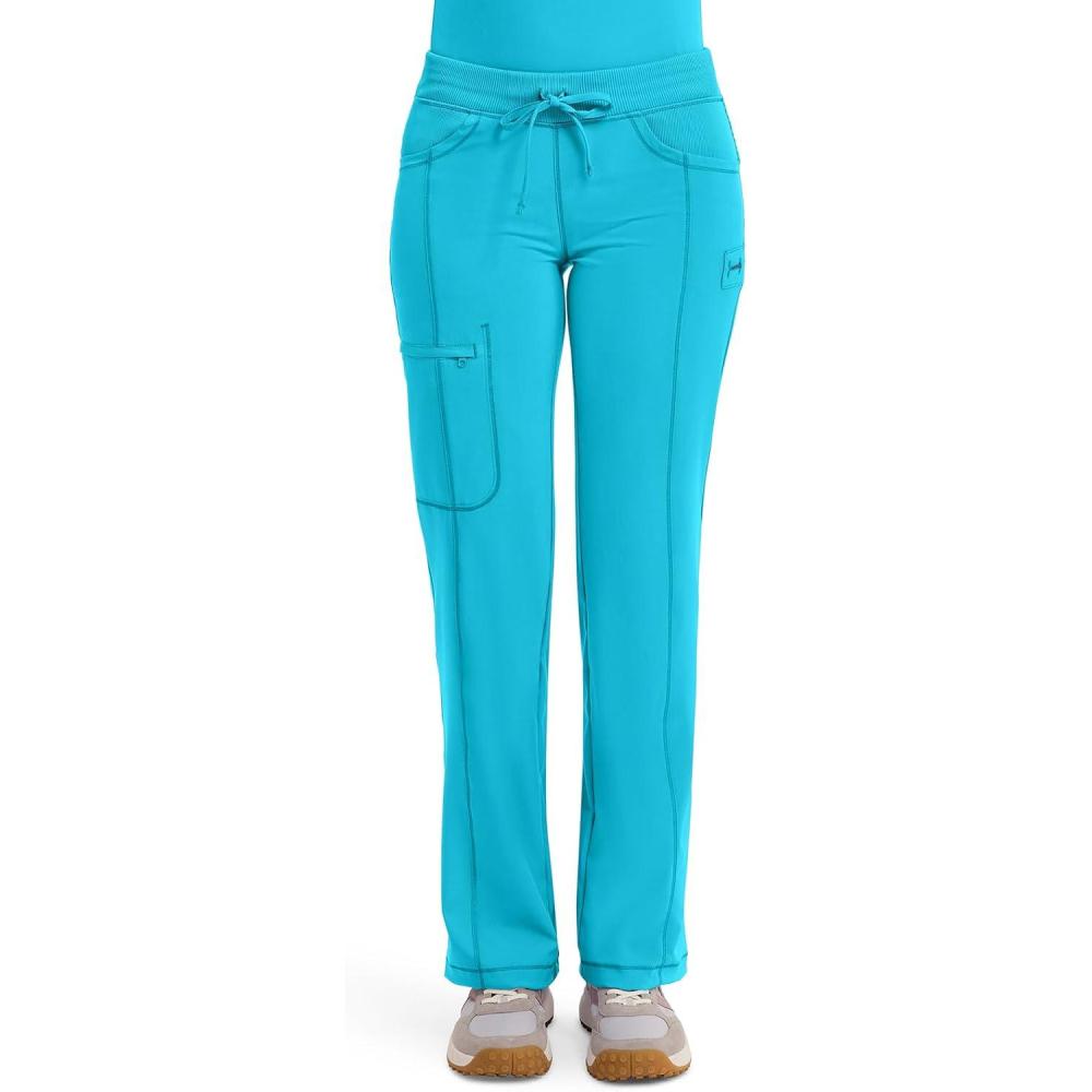 imageCherokee Infinity Women Scrubs Pant Low Rise Straight Leg Drawstring 1123ATurquoise