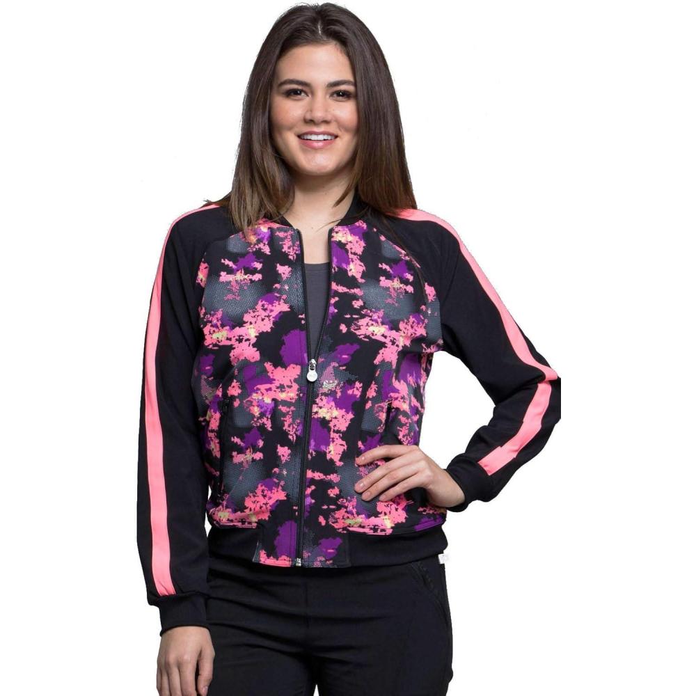imageCherokee Infinity Women Warm Up Scrubs Jacket Zip Front CK309