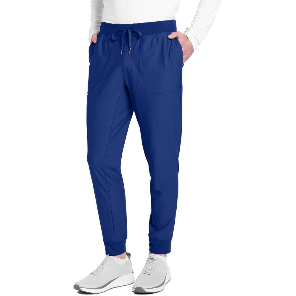 imageCherokee Mens Cargo Joggers MidRise Bottoms with 4 Pockets amp Mock Fly CK112Galaxy Blue