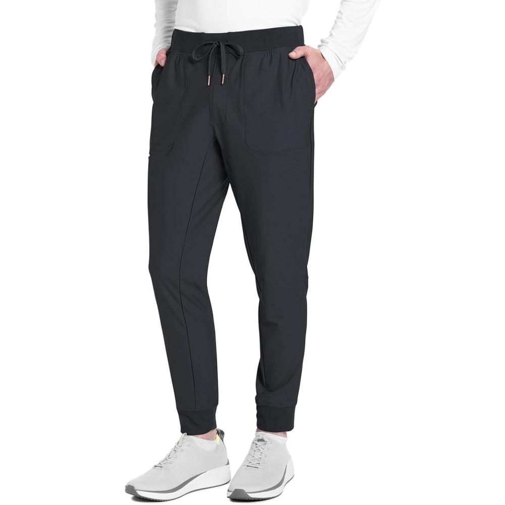 imageCherokee Mens Cargo Joggers MidRise Bottoms with 4 Pockets amp Mock Fly CK112Pewter