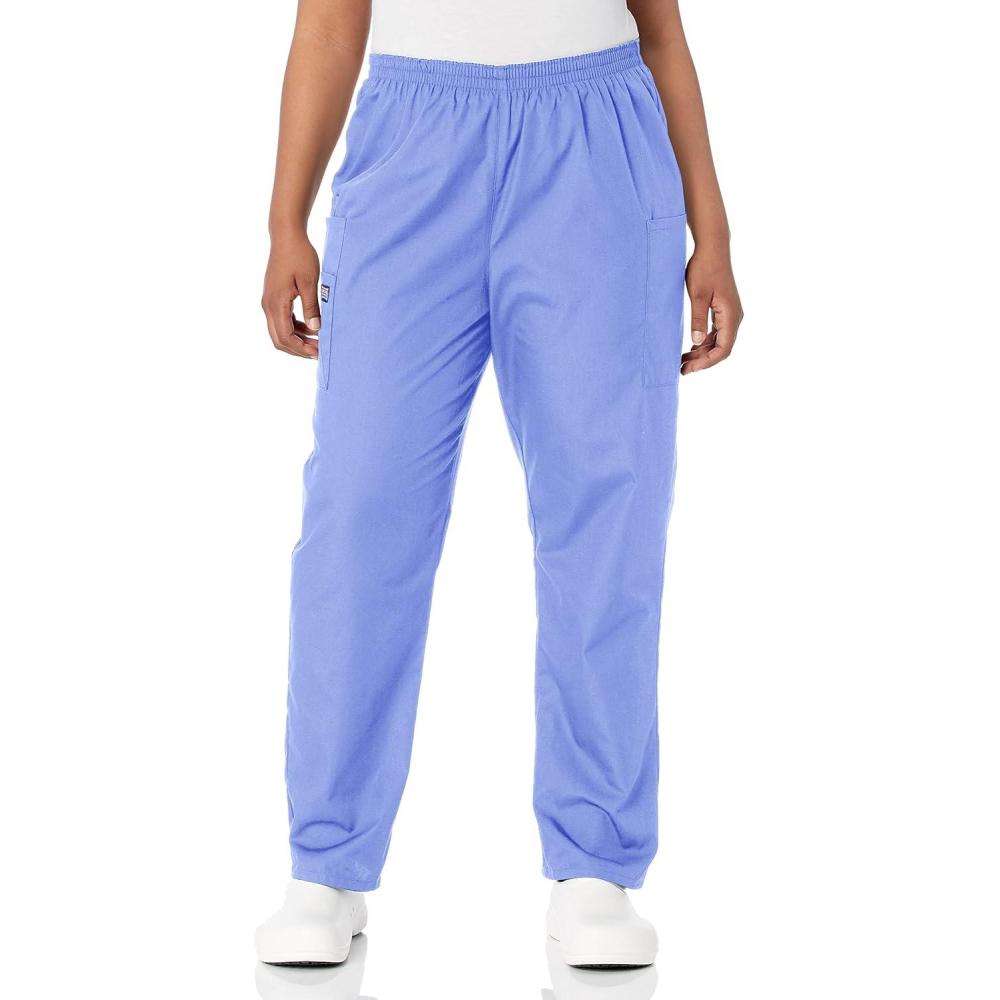 imageCherokee Scrubs for Women Cargo Pant Natural Rise Tapered PullOn Bottom with 4 Pockets  Fade Resistant Fabric  4200Ciel