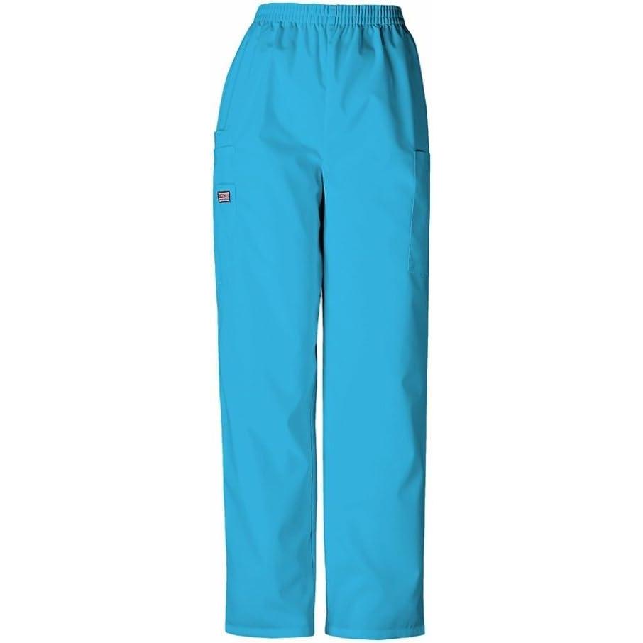 imageCherokee Scrubs for Women Cargo Pant Natural Rise Tapered PullOn Bottom with 4 Pockets Fade Resistant Fabric 4200Maliblu