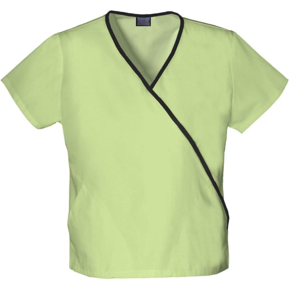 imageCherokee Womens 4800 Mini Mock Wrap Scrub TopCeladon