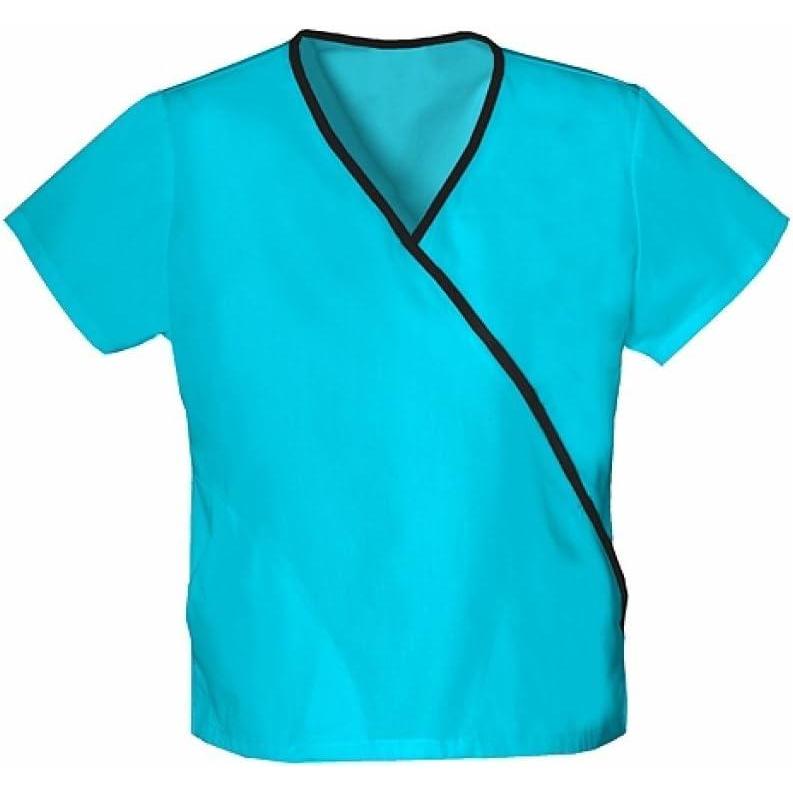 imageCherokee Womens 4800 Mini Mock Wrap Scrub TopTurquoise