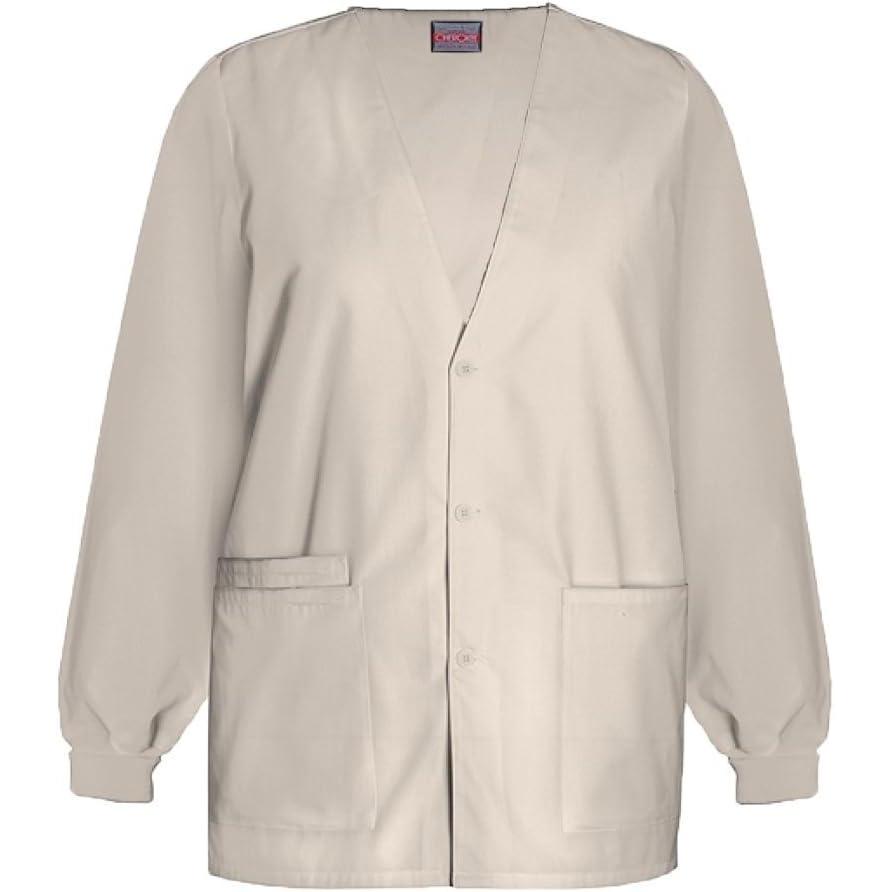 imageCherokee Womens Workwear Scrubs Cardigan WarmUp JacketKhaki
