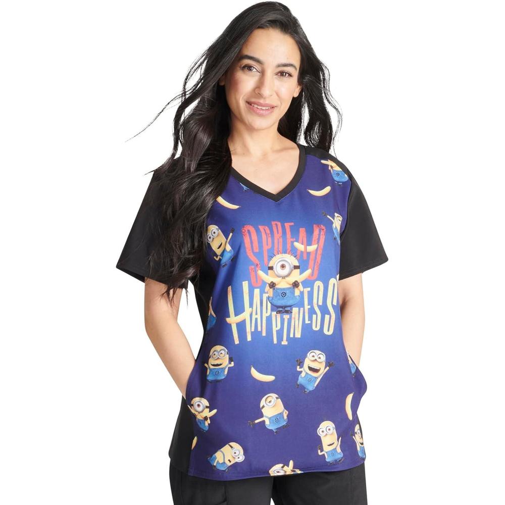 imageTooniforms Women Scrubs Top VNeck TF637Say Banana