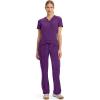 Cherokee Infinity Women Scrubs Pant Low Rise Straight Leg Drawstring 1123A(Eggplant)