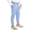 Cherokee Men’s Mid Rise Jogger Scrub Pants with 5 Pockets and Elastic Waistband CK132A(Ciel)