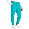 Cherokee Men’s Mid Rise Jogger Scrub Pants with 5 Pockets and Elastic Waistband CK132A(Teal Blue)