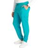 Cherokee Men’s Mid Rise Jogger Scrub Pants with 5 Pockets and Elastic Waistband CK132A(Teal Blue)