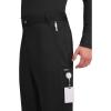 Cherokee Mens Scrub Pants with Cargo Pockets, Two-Way Stretch Modern fit Button Closure with Inside Drawstring Pants – WW140(Black)